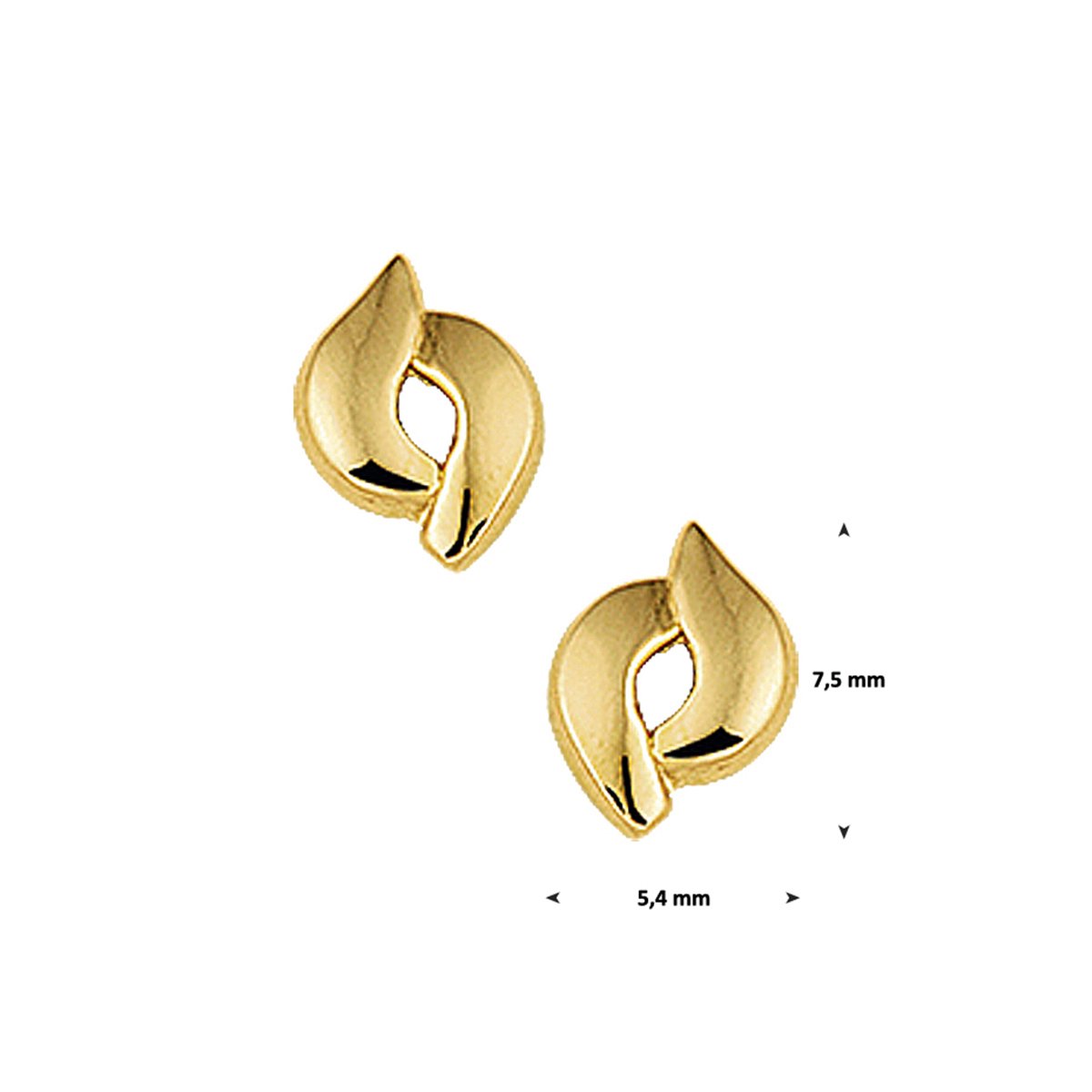Repko Jewellery geelgouden oorknoppen 4019083