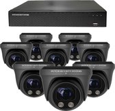 Draadloze Beveiligingscamera Set - 8x PRO Dome Camera - QHD 2K - Sony 5MP - Zwart - Buiten & Binnen - Met Nachtzicht - Incl. Recorder & App