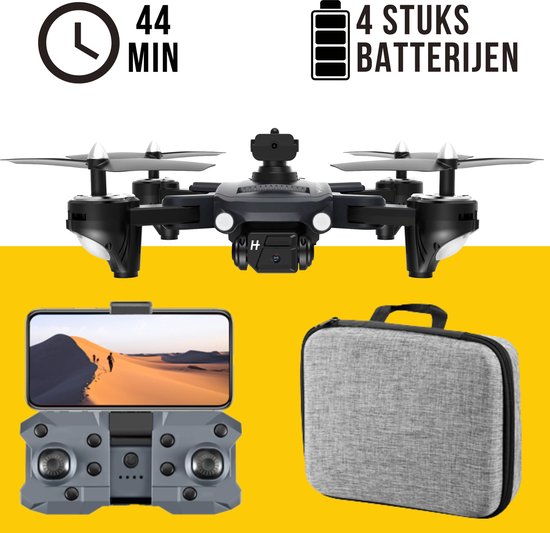 Killerbee FX4 Falcon - Drone met dubbele camera - geschikt voor kinderen en volwassenen - Ultra Fly More Combo - 48 minuten vliegtijd - Inclusief gratis video tutorials, tas en 4 accu’s !!