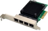 Digitus DN-10136, Intern, Bedraad, PCI Express, Ethernet, 10000 Mbit/s, Zwart, Groen