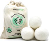 CB-Goods Drogerballen - 6 Stuks - Wasballen - Wasdrogerballen - Wasbol - Droogballen - Wasverzachter - 100% Nieuw-Zeelandse schapenwol - XL - Verminderd Droogtijd - Duurzaam - Herbruikbaar - Wit