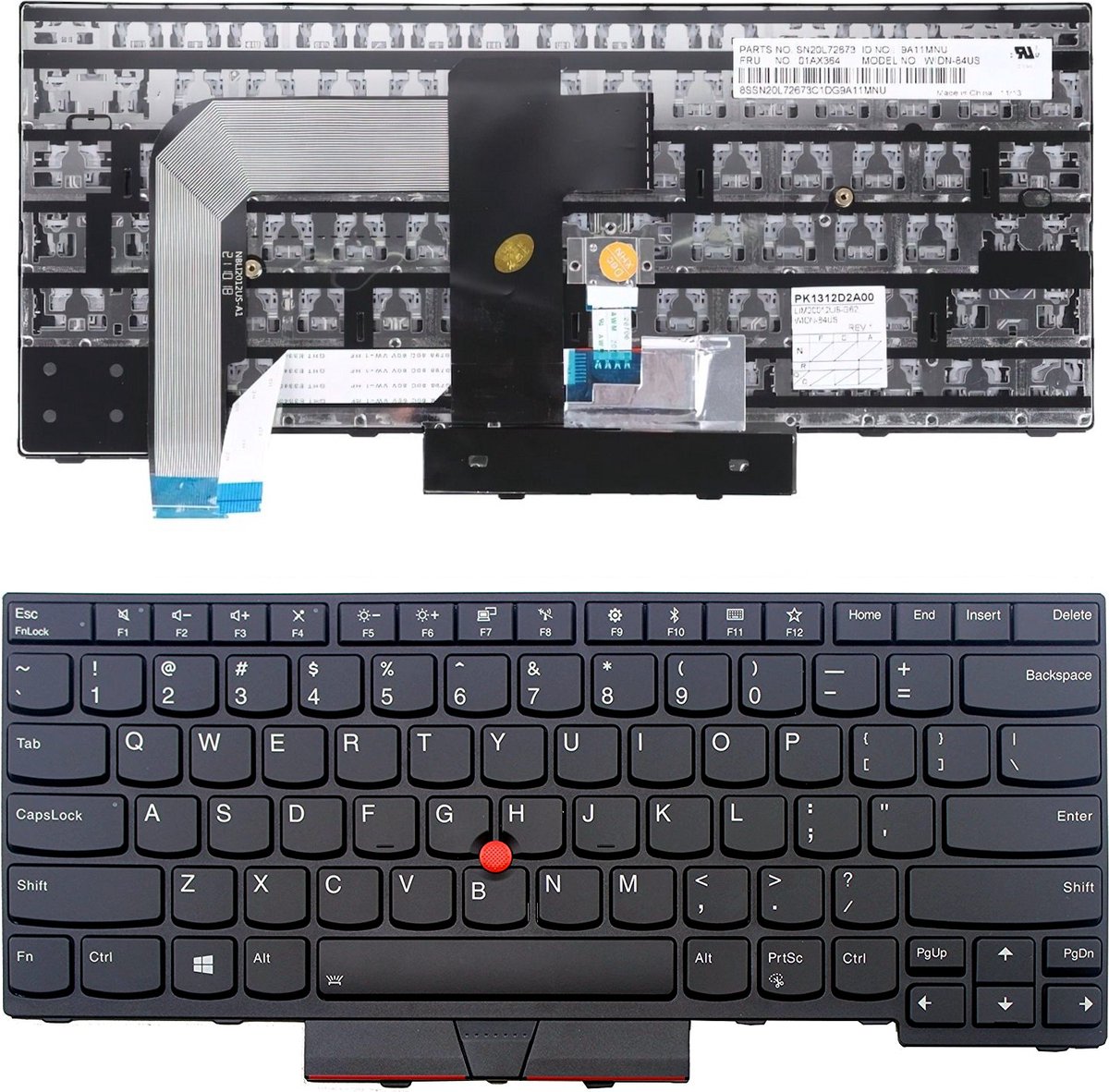 Clavier Pour Lenovo T480, QWERTY, Référence SN20P41801, Ouvert Mais Jamais Utilisé (comme Neuf)