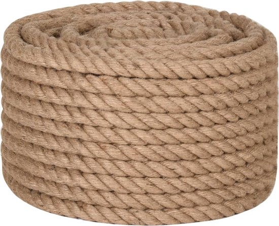 vidaXL Corde 25 m de long 20 mm d'épaisseur Jute
