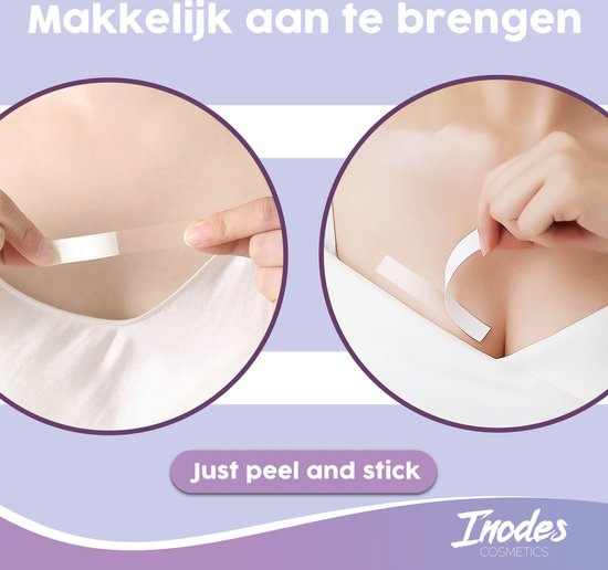 Inodes Fashion Tape 100 Stuks - Kleding Tape Dubbelzijdig - Groot & Klein Formaat Dress Tape - Mode BH Tape - BH Accessoires - Jurk Tape