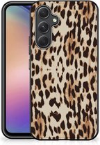 Telefoonhoesje Geschikt voor Samsung Galaxy A54 TPU Silicone Hoesje met Zwarte rand Leopard