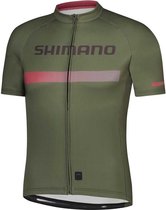 Maillot manches courtes Shimano Logo Vert M Homme