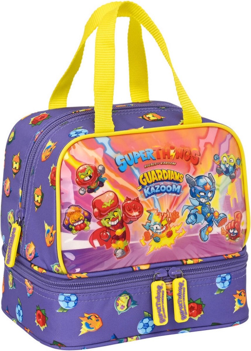 Lunchtrommel SuperThings Guardians of Kazoom Paars Geel (20 x 20 x 15 cm)