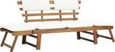 vidaXL Chaise longue/canapé de jardin 190x66x75 cm en bois d'acacia massif