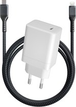 65W USB C Snellader + USB-C naar 8-PIN Kabel - 2 Meter - Compact - Geschikt voor iPhone, iPad