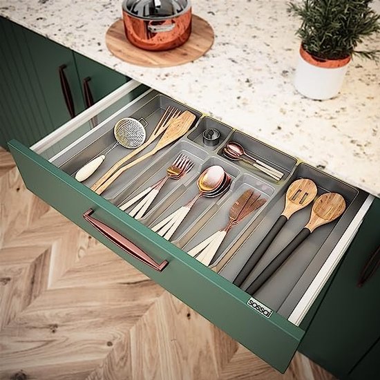 mDesign set van 4 opbergdozen voor de keuken – rechthoekige lade-organizer van bamboe – stapelbare opbergbox voor bestek en keukengerei – natuurkleur mDesign set van 4 opbergdozen voor de keuken – rechthoekige lade-organizer van bamboe – stapelbare opbergbox voor bestek en keukengerei – natuurkleur