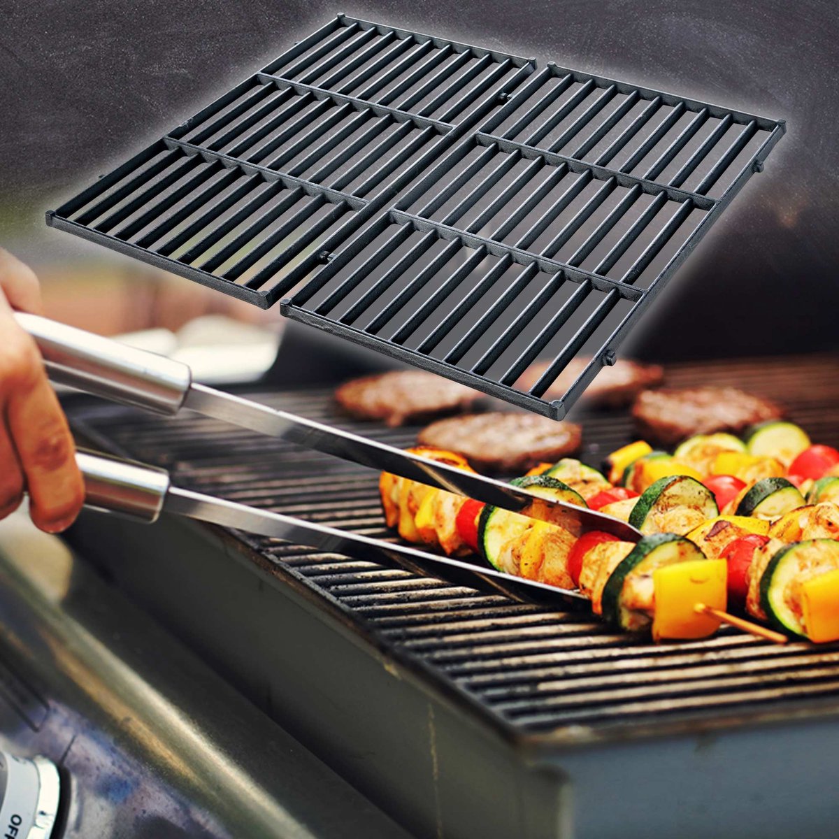 CLP Plaque De Cuisson Barbecue en Fonte pour Le Grille Électrique