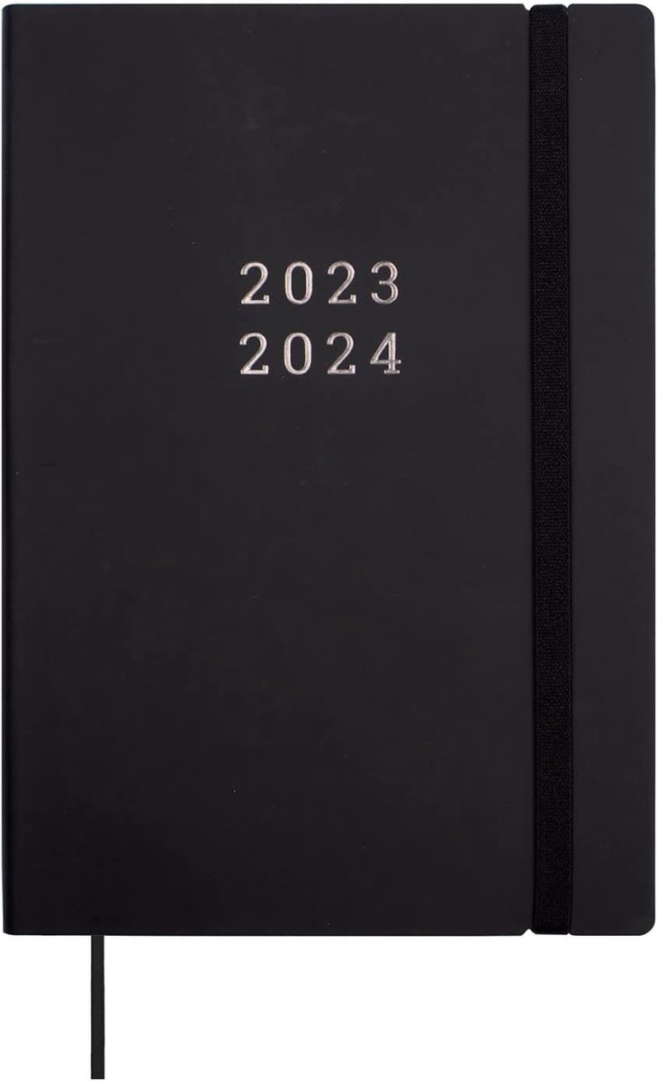 Agenda XL 2023 2024 Misty Grey - Agenda Semainier 17 Mois 2023 2024 - Agenda