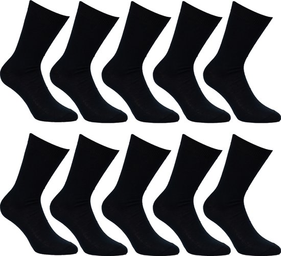 Sorprese 10 Paar Zwarte Sokken - Katoen - Sokken Dames - Sokken - Naadloos