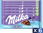 Milka 100G BUBBLY MILK - 6 Stuks - Chocolade - Snack - Voordeelverpakking