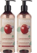 ITINERA - Beschermende vloeibare zeep met appel uit Trentino, 95% natuurlijke ingrediënten 370 ml (2 stuks)