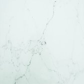vidaXL de table design en marbre 6 mm 70x70 cm Verre trempé Blanc