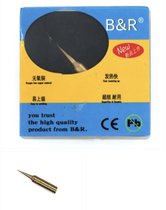B&R rechte koperen vervangingspen Solderinggereedschap - Soldeering en accessoires - Zuurstofvrij koperen materiaal - Snelle verwarming - Superfijne pin