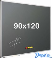 Chalkboard PRO - Magnétique - Tableau noir - Montage facile - Acier émaillé - Grijs - 90x120cm -