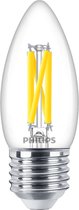 Philips MASTER LED E27 Kaars Filament Helder 3.4W 470lm - 922-927 Dim To Warm | Beste Kleurweergave - Dimbaar - Vervangt 40W