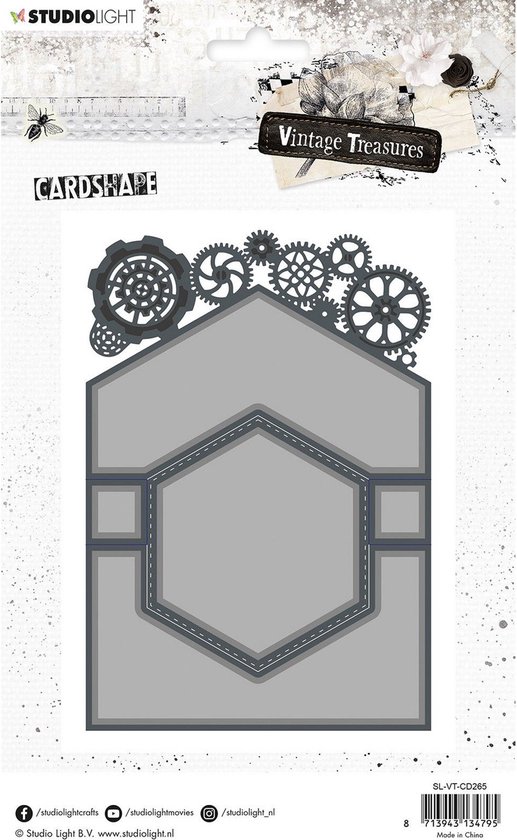 Studio Light Vintage Treasures Cutting Dies Card shape industrial | bol