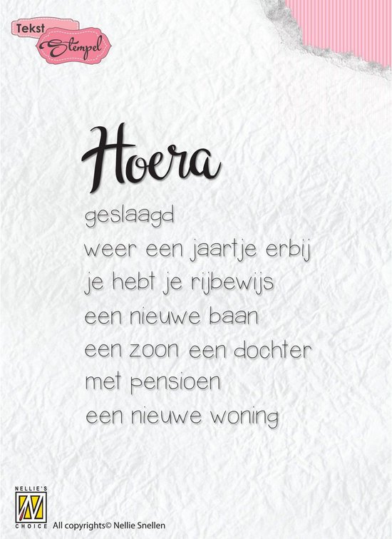 Stempel   Hoera: diverse gelegenheden