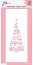 Nellie Snellen Stencil Slimline Size Xmas Tree