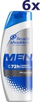 6x Shampooing Head & Shoulders Men - Nettoyage en profondeur 400 ml