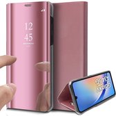 Coque Samsung Galaxy A34 - Book Case Miroir Or Rose