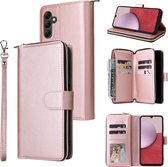 BookCover - 9 Cards - Wallet Etui Hoes geschikt voor Samsung Galaxy A14 - 5G - Roze