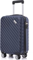 Goliving Handbagage Koffer met Wielen – Trolley – Lichtgewicht – TSA Slot – Gevoerde Binnenkant – 38 Liter – 55 x 35 x 23 cm – Blauw