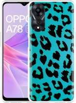 Cazy Hoesje geschikt voor Oppo A78 5G Luipaard Groen Zwart