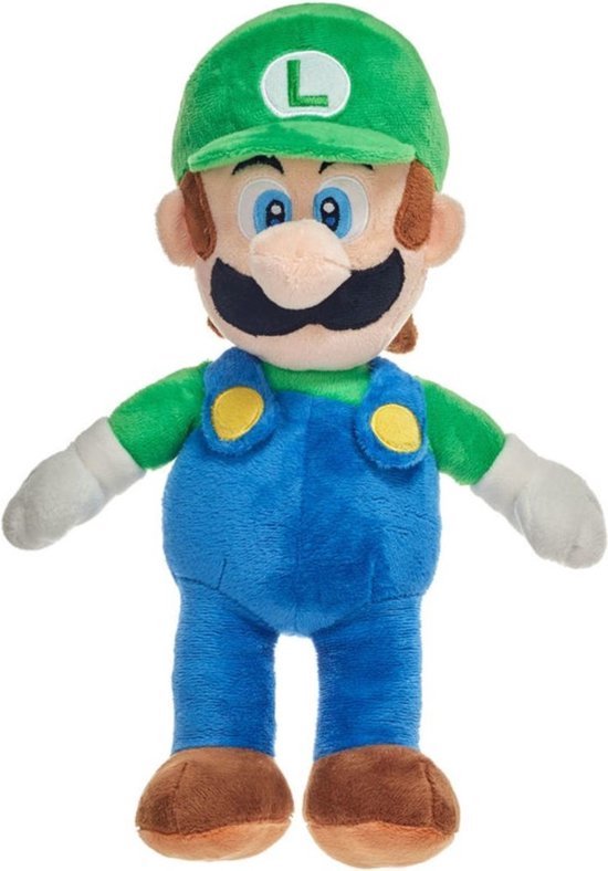 Luigi - Super Mario Bros Pluche Knuffel 30 cm {Mario Luigi Peach Toad Donkey Kong Bowser Yoshi | Mario Odyssey, Mario Party, Super Mario Bros}