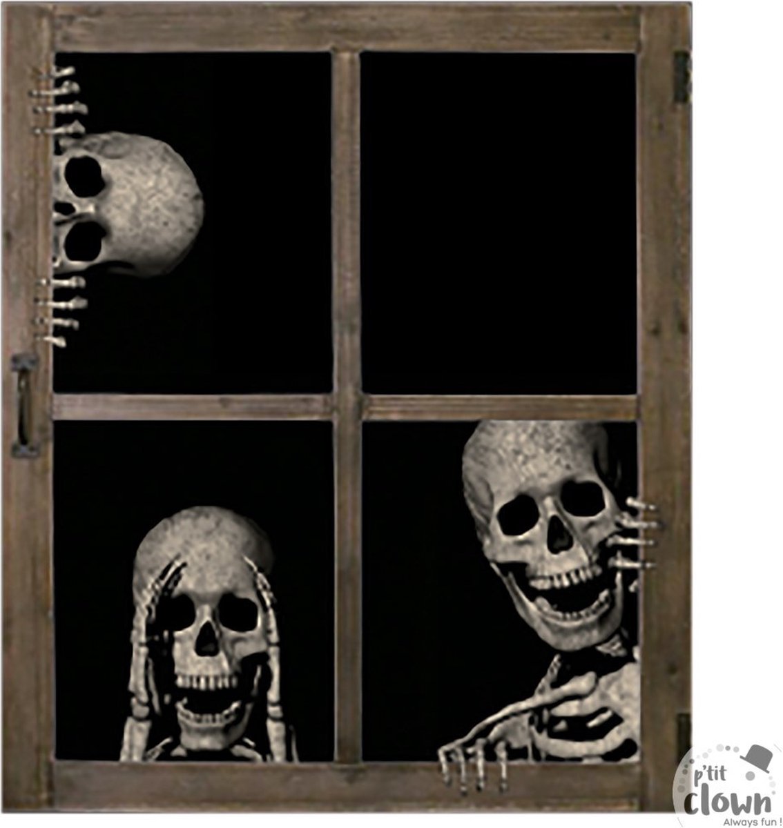Halloween Stickers Spooky Skulls 40 cm 3 stuks