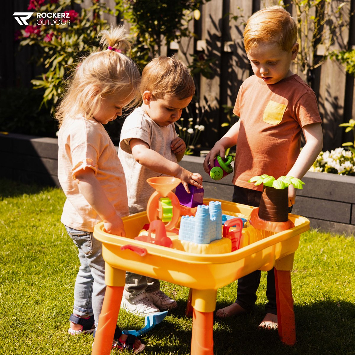 Rockerz Watertafel - Zandtafel - Speeltafel - Water speelgoed - Buitenspeelgoed - 25 delig - inclusief accessoires - Stimuleert hand-oog-coördinatie - Eenvoudig te monteren - Urenlang speelplezier gegarandeerd — afbeelding 7