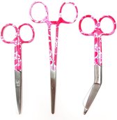 Verpleegkundige scharenset "Love pink" - verbandschaar - schaar - kocher - verpleegkundige accessoires - verpleegkundige cadeau