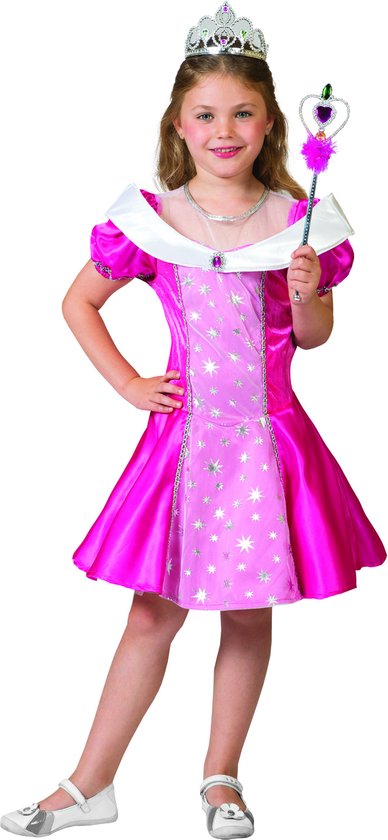 Prinsessenjurk Pinky | Maat 116 | Carnaval kostuum | Verkleedkleding