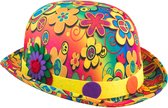 Verkleed bolhoed voor volwassenen flower power - Carnaval clown kostuum hoedjes