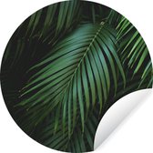 WallCircle - Muurstickers - Behangcirkel - Palmbladeren - Palmen - Tropical - ⌀ 30 cm - Muurcirkel - Zelfklevend - Ronde Behangsticker