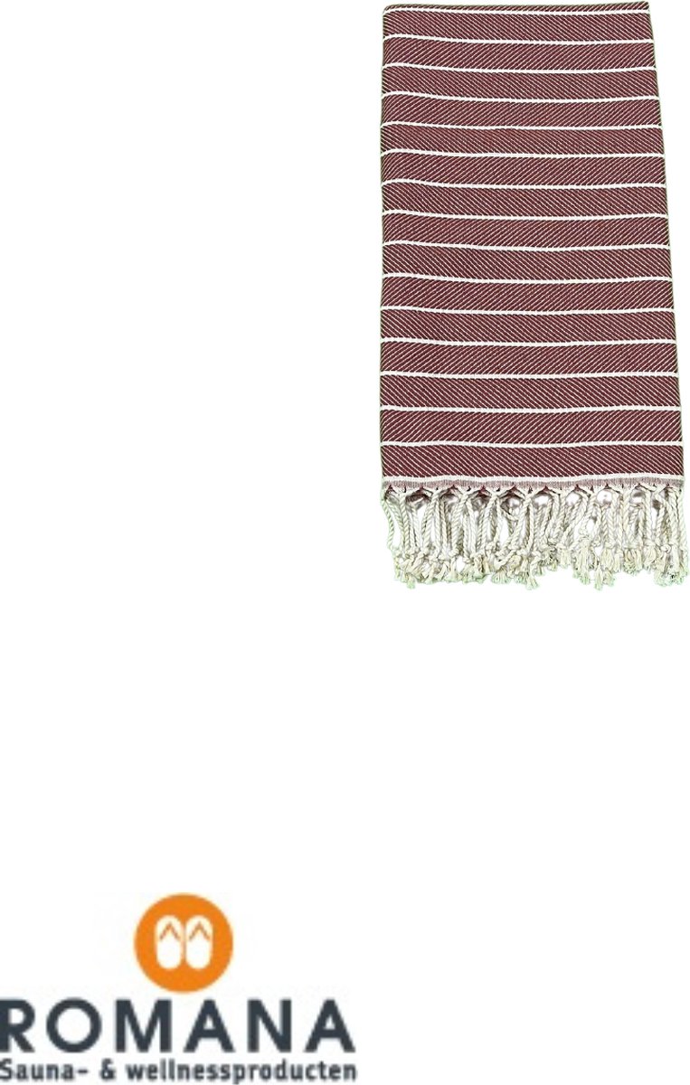 Romana Products Zigzag Hamamdoek - Baddoek - Strandlaken - Saunalaken - 100cm x 180cm - Steenrood