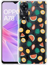 Cazy Hoesje geschikt voor Oppo A78 5G Tropical Fruit