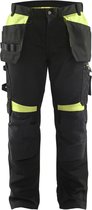 Pantalon de travail Blaklader avec poches à clous 1555-1860 - Zwart/Jaune haute visibilité - D120