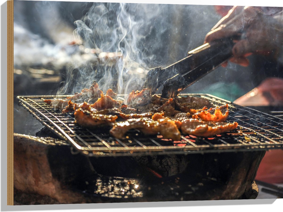 Hout - Barbecue - Kool - Rook - Tang - Vlees - Bakken - Eten - Buiten - 80x60 cm - 9 mm di