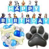 16-delige Honden verjaardag set met slinger en diverse ballonnen - hond - ballon - slinger - happy birthday - decoratie