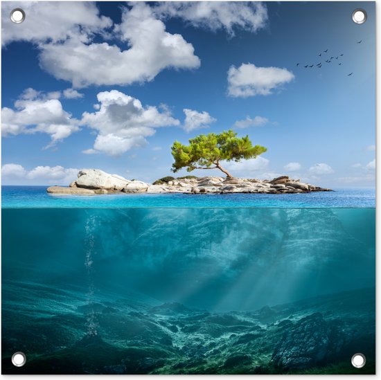 Posters de jardin Océan - Arbre - Île - 50x50 cm