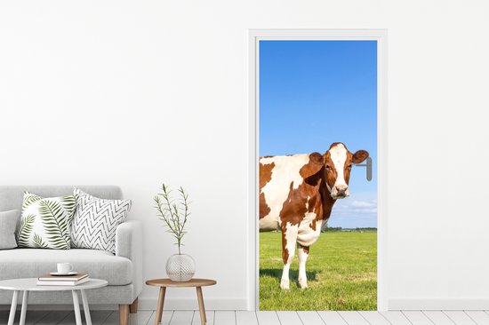 Sticker de porte Vaches - Ferme - Herbe - Nature - Animaux - 75x205 cm - Poster de porte