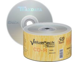Traxdata CD-R 700MB (80min) 52x ValuePack verpakt in Spindle