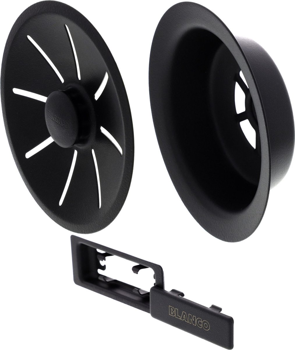Afvoerzeef C-overflow, BlackEdition, mat zwart