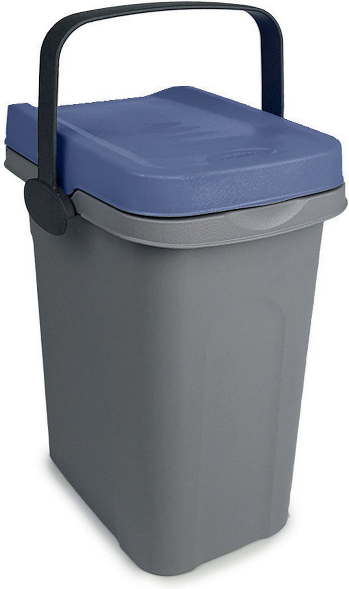 Afvalbak - 'Home Eco System' - afvalscheiding - Prullenbak - Afvalbakje aanrecht - 7 Liter - Blauw