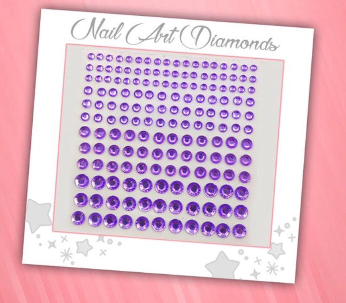 Goedkoopste Nail Art Diamonds (165 Diamantjes Paars) [Zelfklevend Nagel Steentjes Decoratie Versiering - Manicure Kunstnagels Nepnagels - Acryl Nagels Rhinestone Rhine Stones]