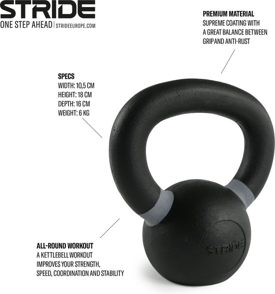 STRIDE Kettlebell 6 - - Gewichten - Krachttraining & Fitness | bol.com